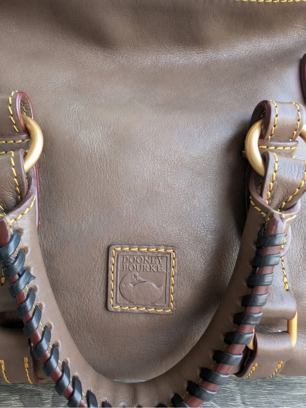 Dooney and Bourke micro florentine satchel - color elephant - Picture 4 of 15